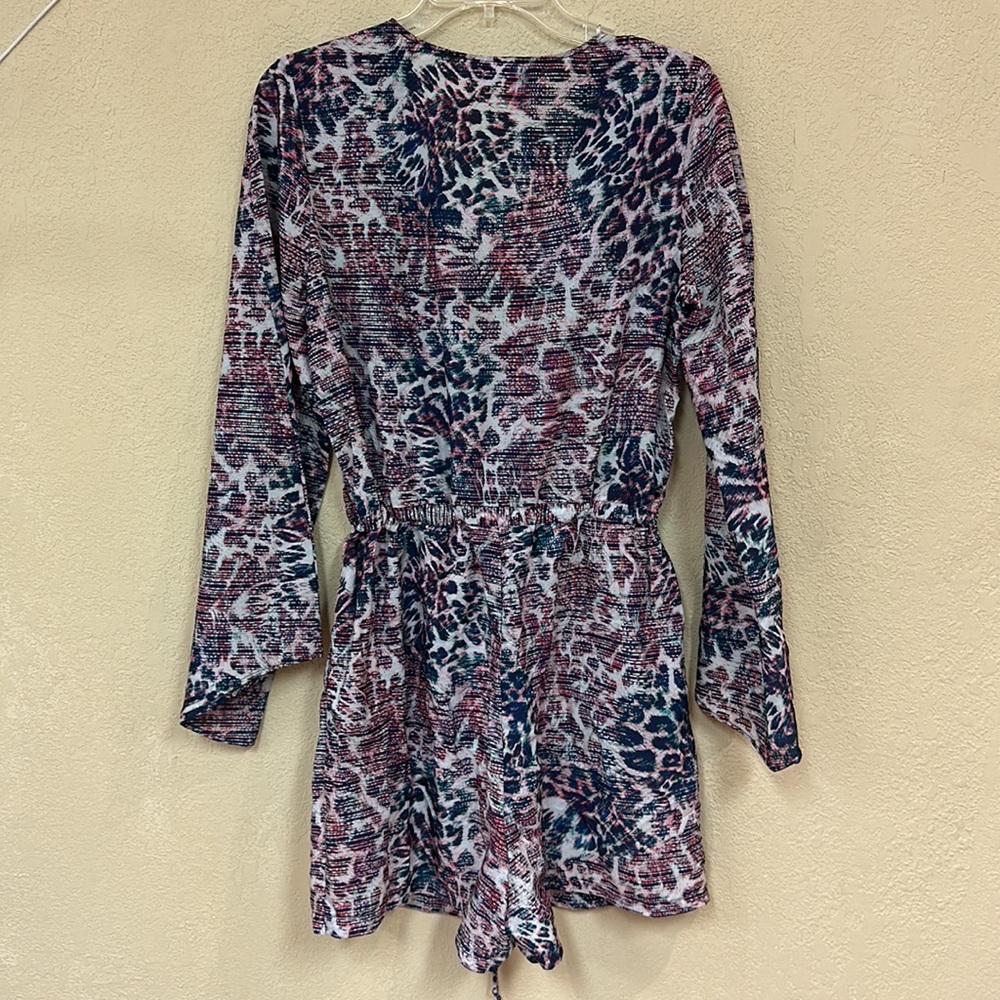 Jennifer Lopez womans boho Belle sleeve tie-dye Romper size M - Picture 8 of 8